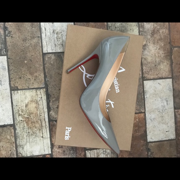 Christian Louboutin Decollete Patent Grey stiletto - Picture 6 of 8